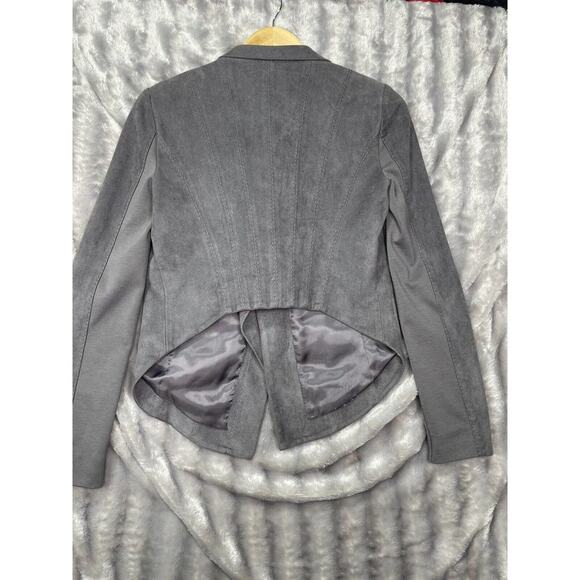 BCBG Maxazria Grey Faux Suede Jacke / coat Women's Size XS - Picture 3 of 4